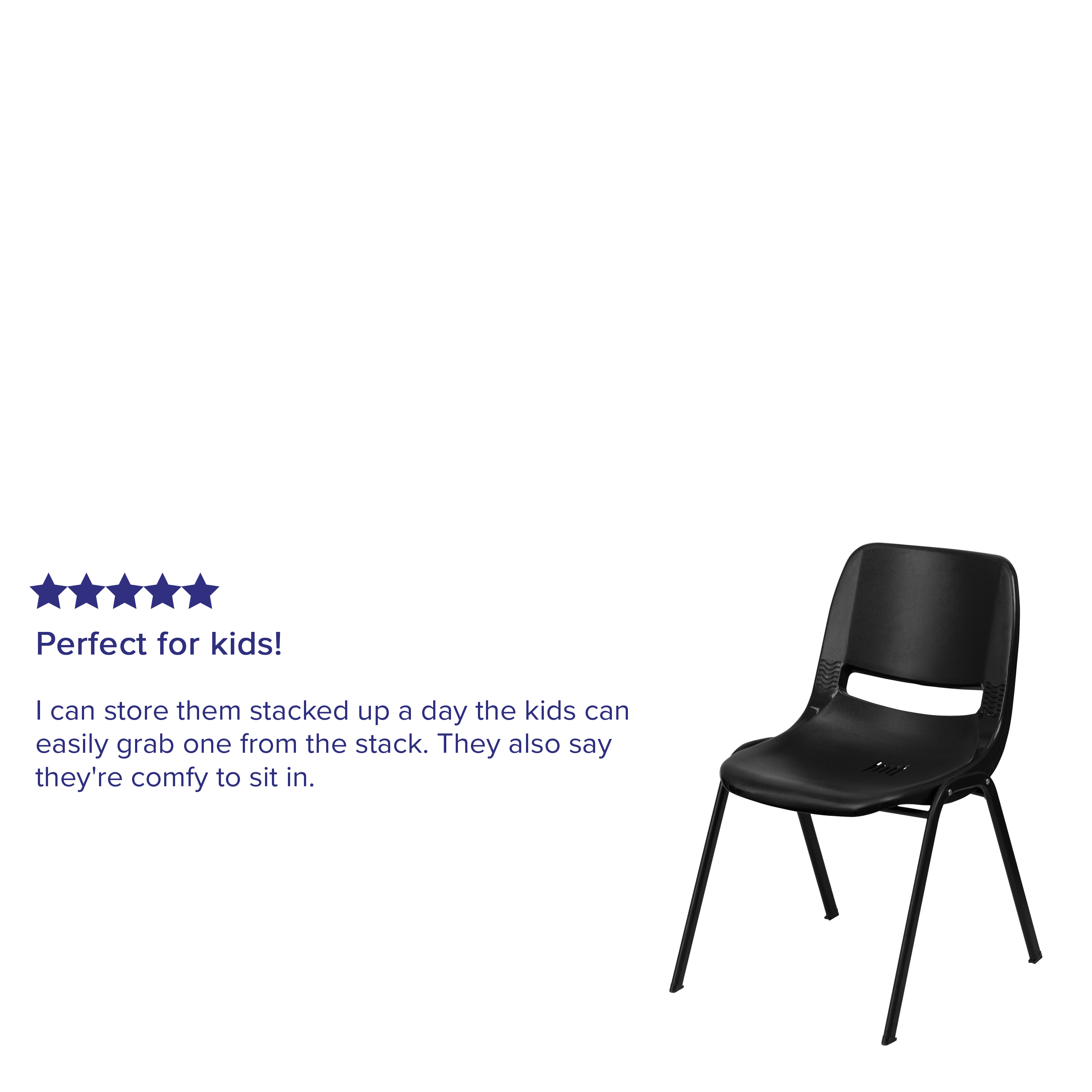 Orange Ergonomic Shell Student Stack Chair - Classroom Chair/Office Guest Chair - Picture 5 of 82