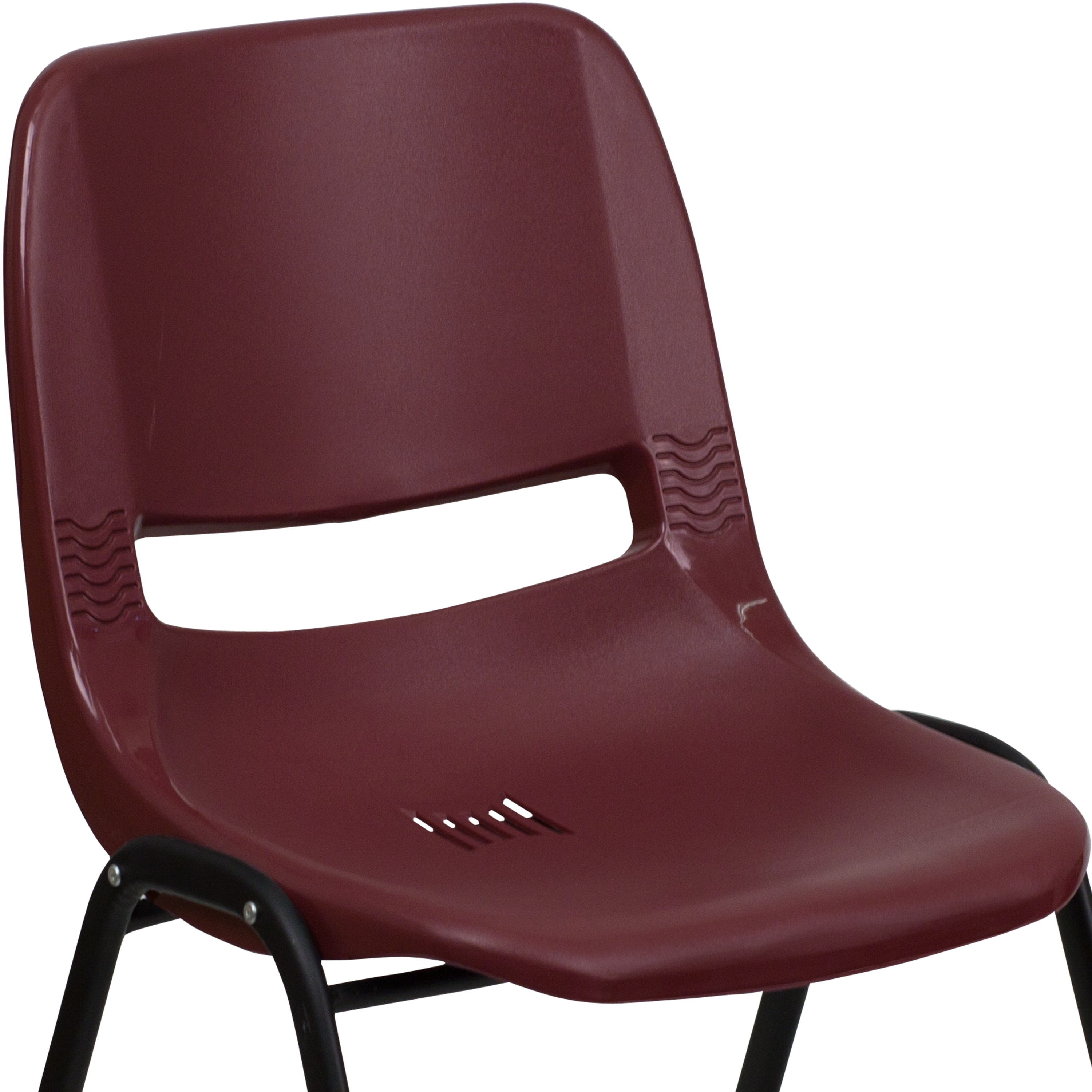 Orange Ergonomic Shell Student Stack Chair - Classroom Chair/Office Guest Chair - Picture 19 of 82