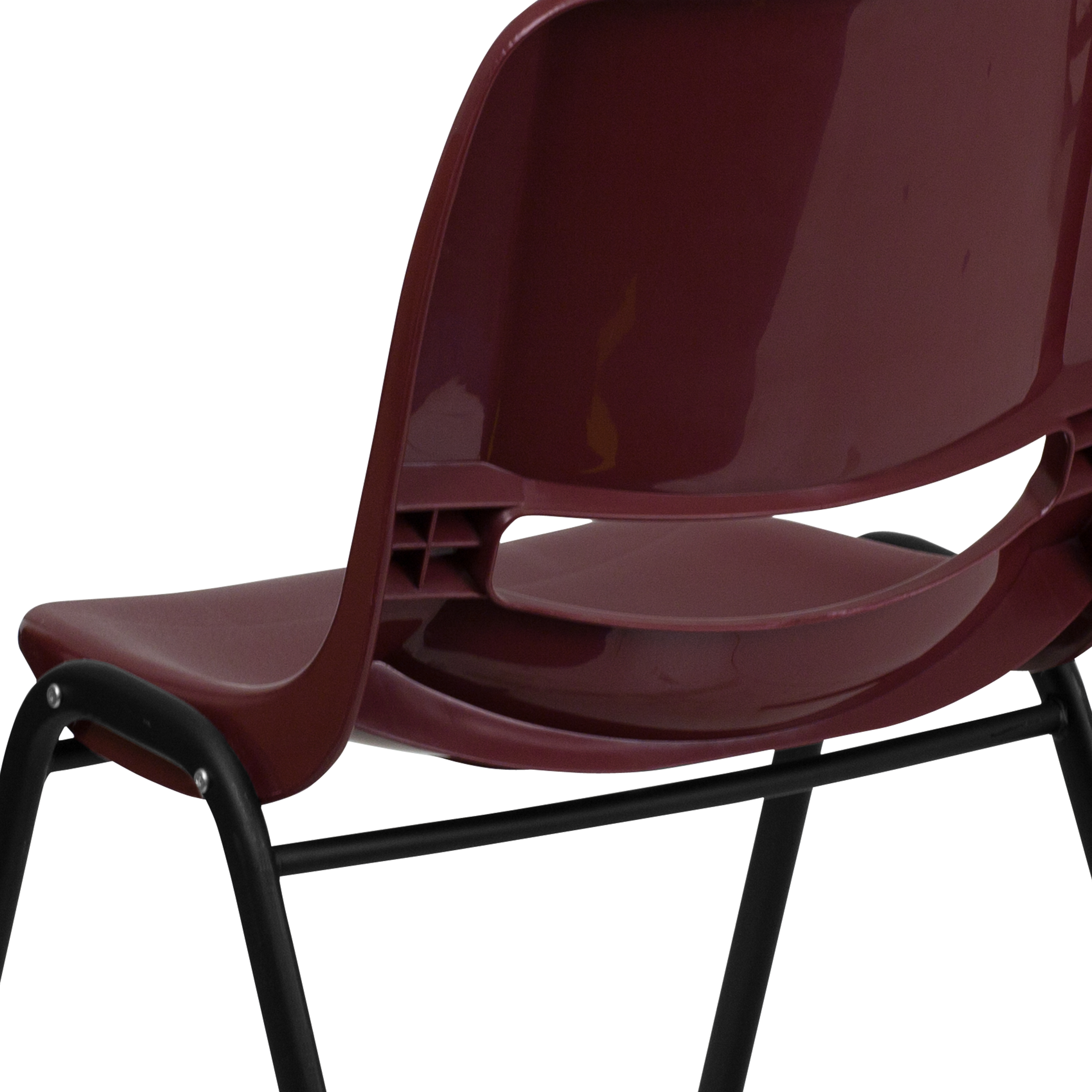 Orange Ergonomic Shell Student Stack Chair - Classroom Chair/Office Guest Chair - Picture 20 of 82