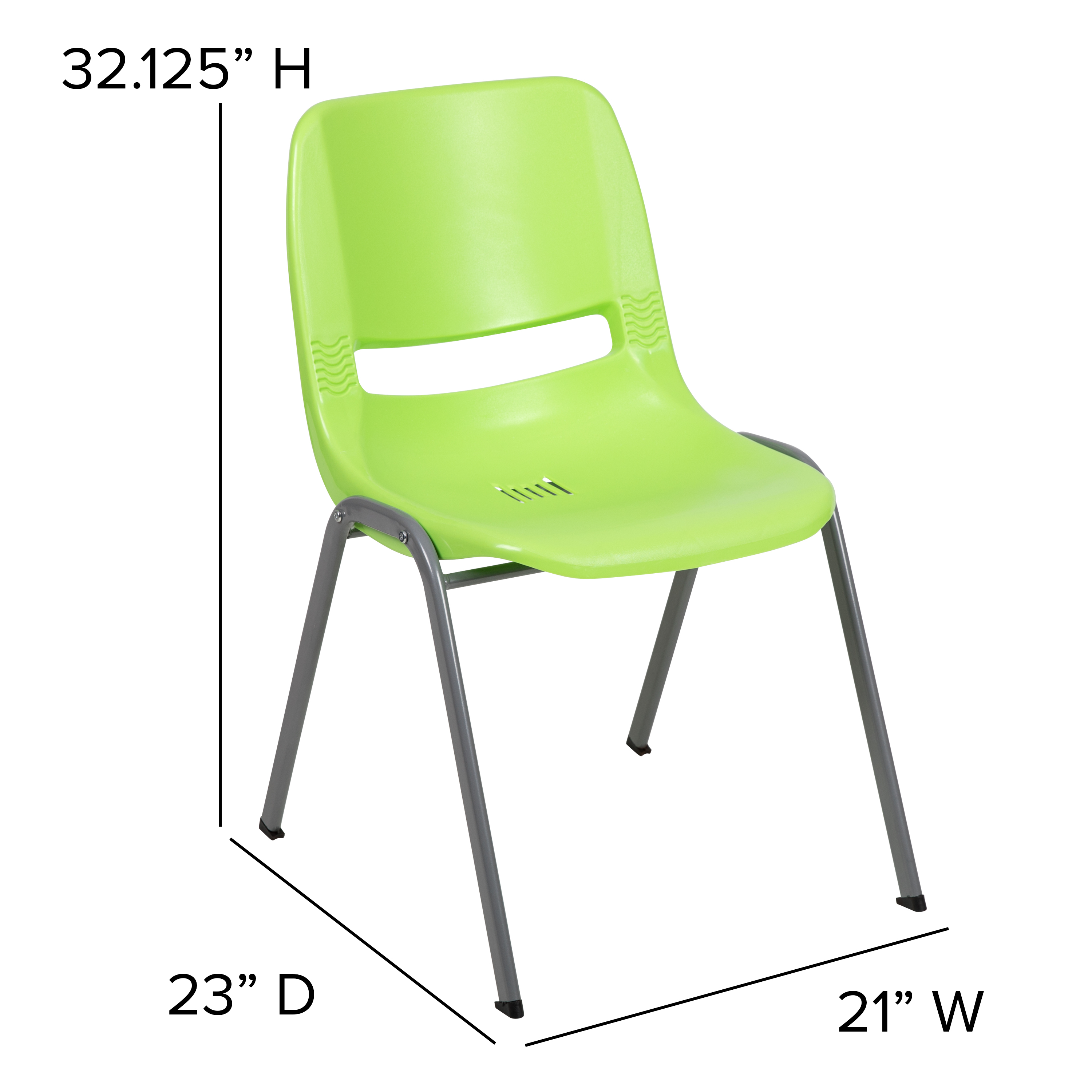 Orange Ergonomic Shell Student Stack Chair - Classroom Chair/Office Guest Chair - Picture 64 of 82