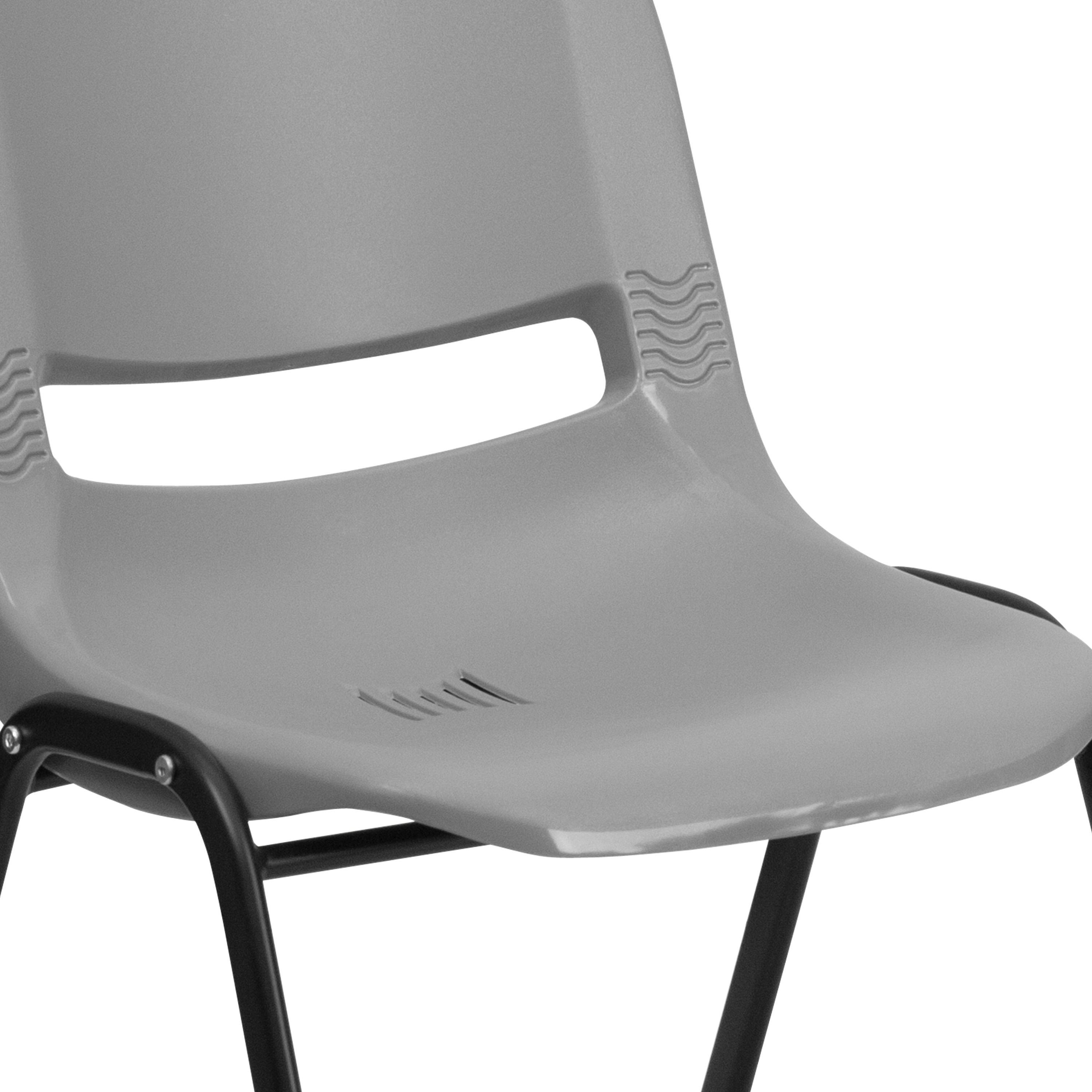 Orange Ergonomic Shell Student Stack Chair - Classroom Chair/Office Guest Chair - Picture 43 of 82
