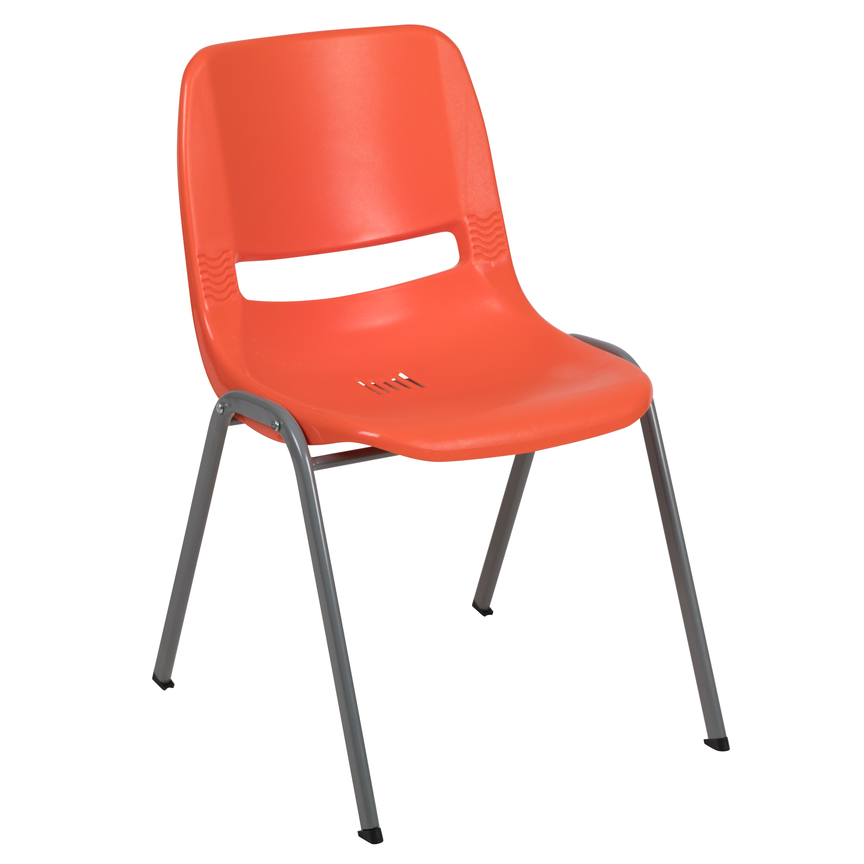 Orange Ergonomic Shell Student Stack Chair - Classroom Chair/Office Guest Chair - Picture 72 of 82