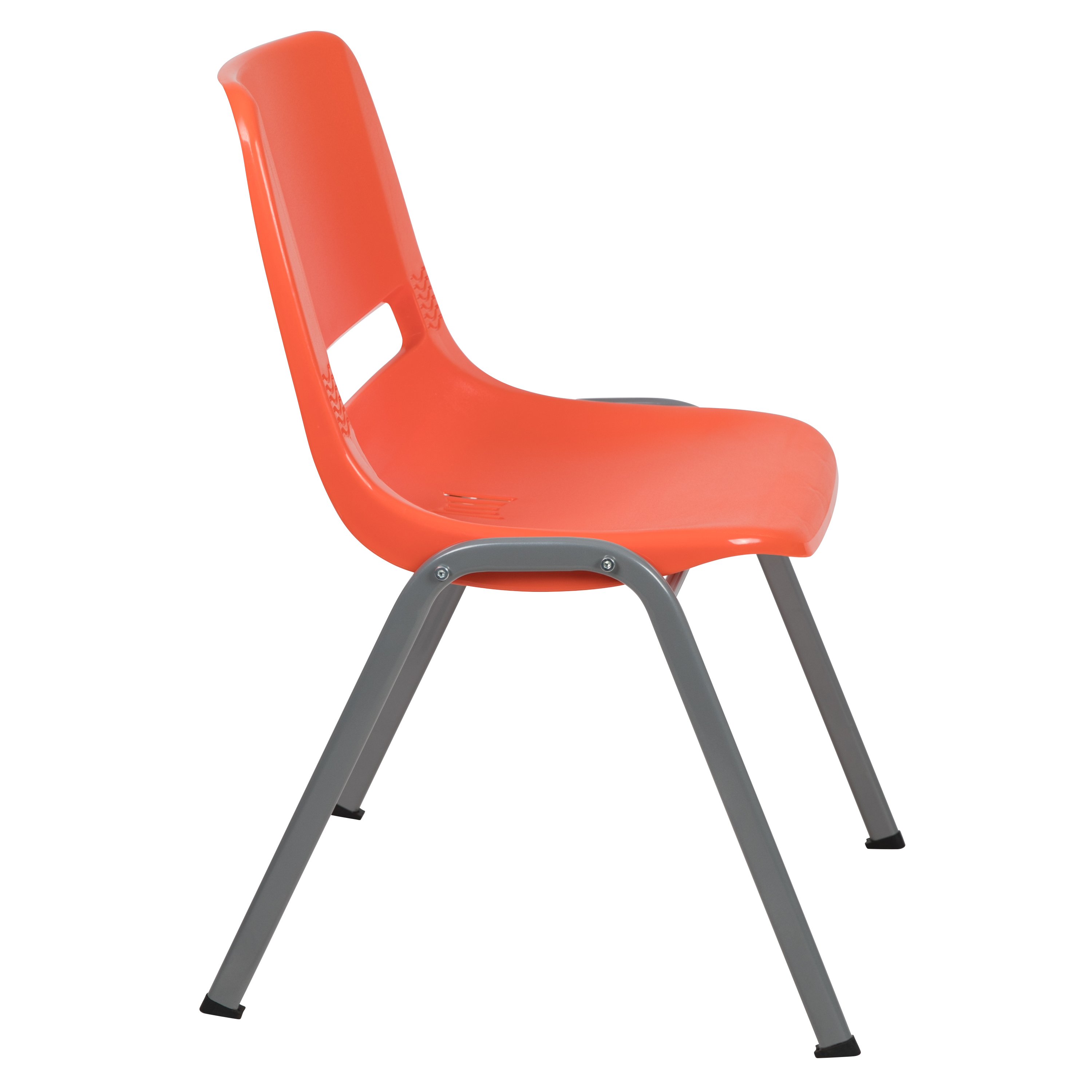 Orange Ergonomic Shell Student Stack Chair - Classroom Chair/Office Guest Chair - Picture 82 of 82