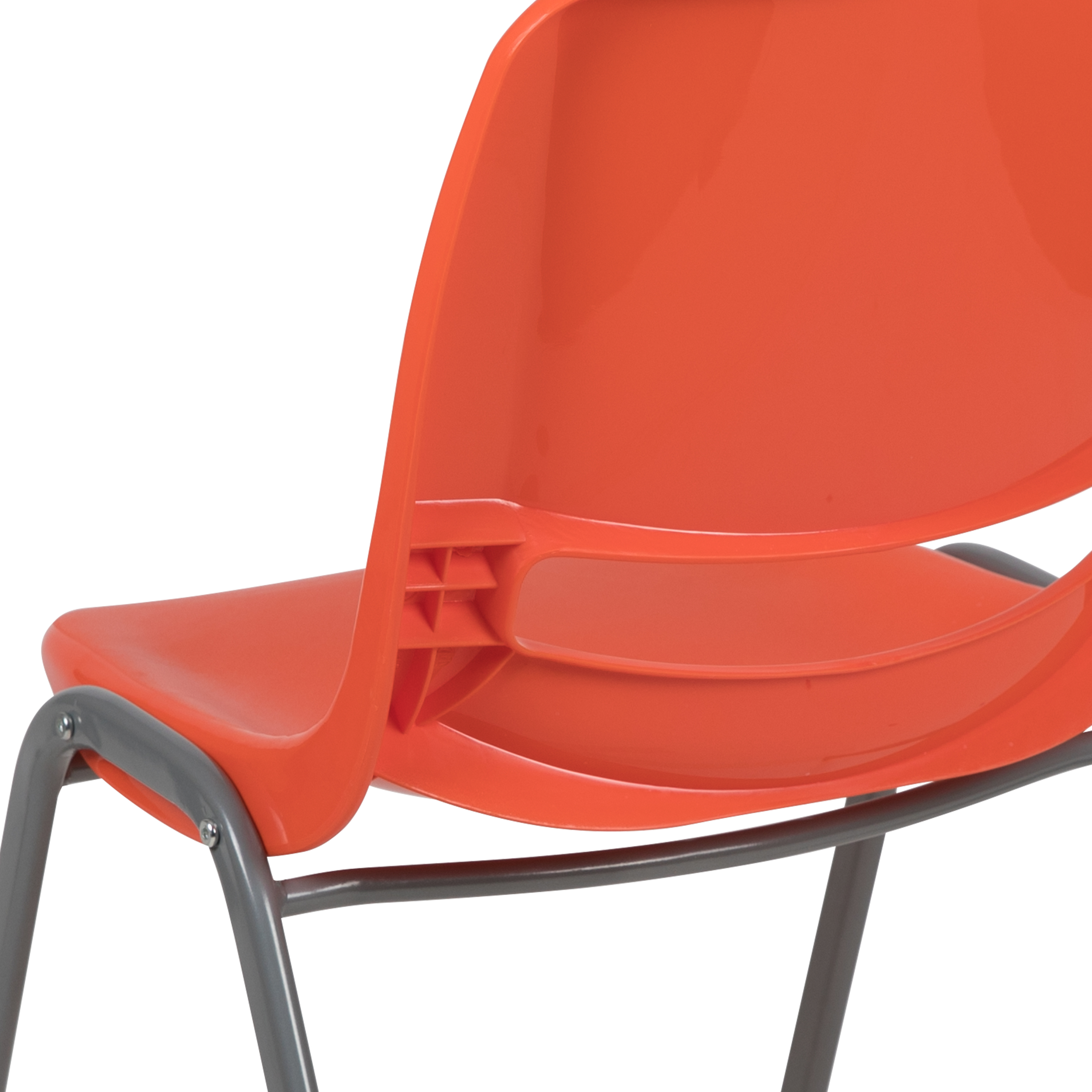 Orange Ergonomic Shell Student Stack Chair - Classroom Chair/Office Guest Chair - Picture 78 of 82