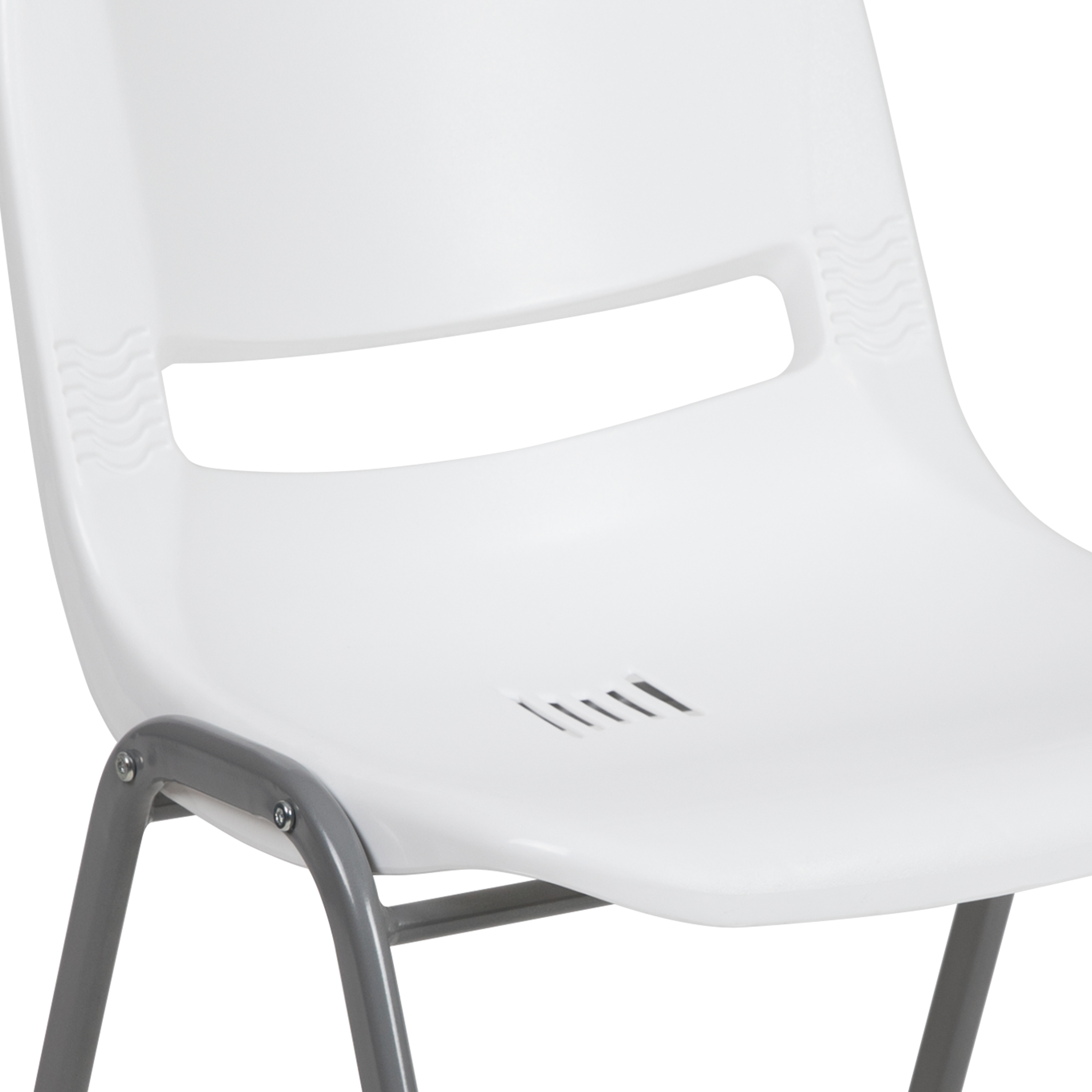 Orange Ergonomic Shell Student Stack Chair - Classroom Chair/Office Guest Chair - Picture 53 of 82